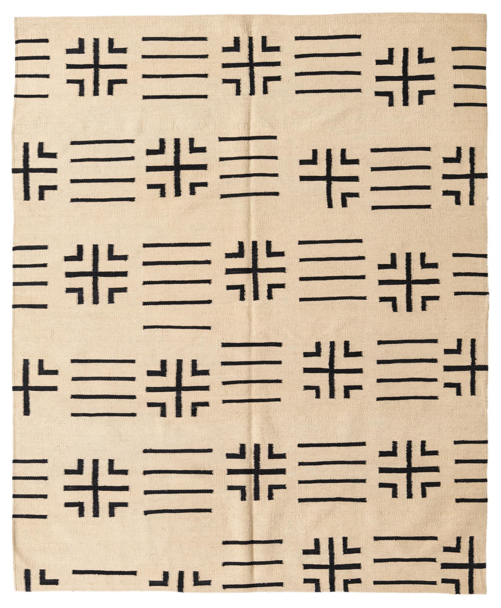 5' 5 x 6' 6 Hand Woven Kilim Modern Wool Rug