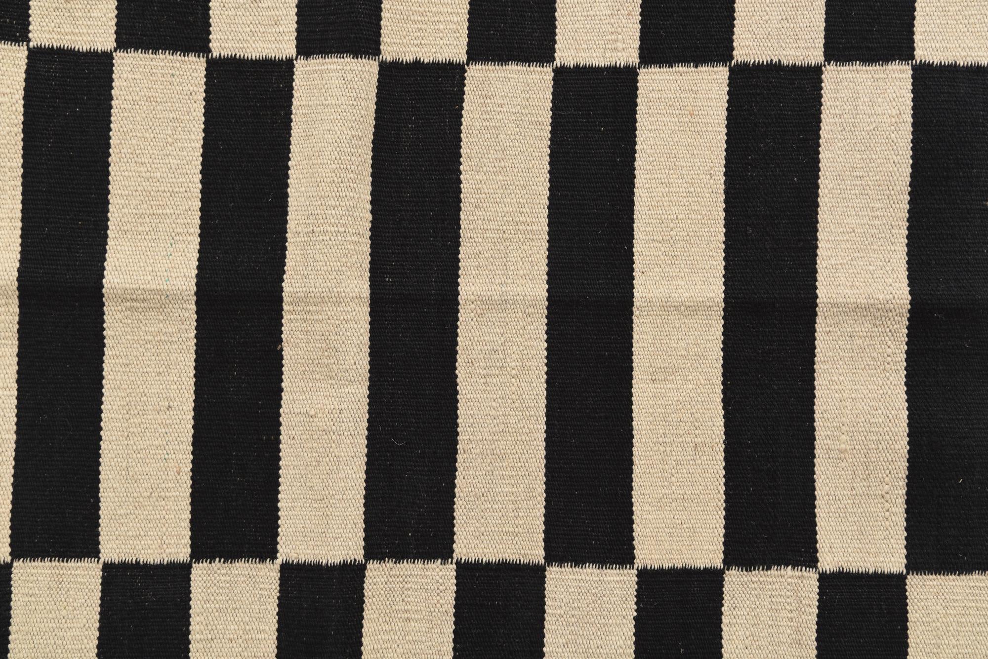 3' 4 x 4' 9 Hand Woven Kilim Modern Wool Rug