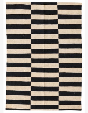 3' 4 x 4' 9 Hand Woven Kilim Modern Wool Rug