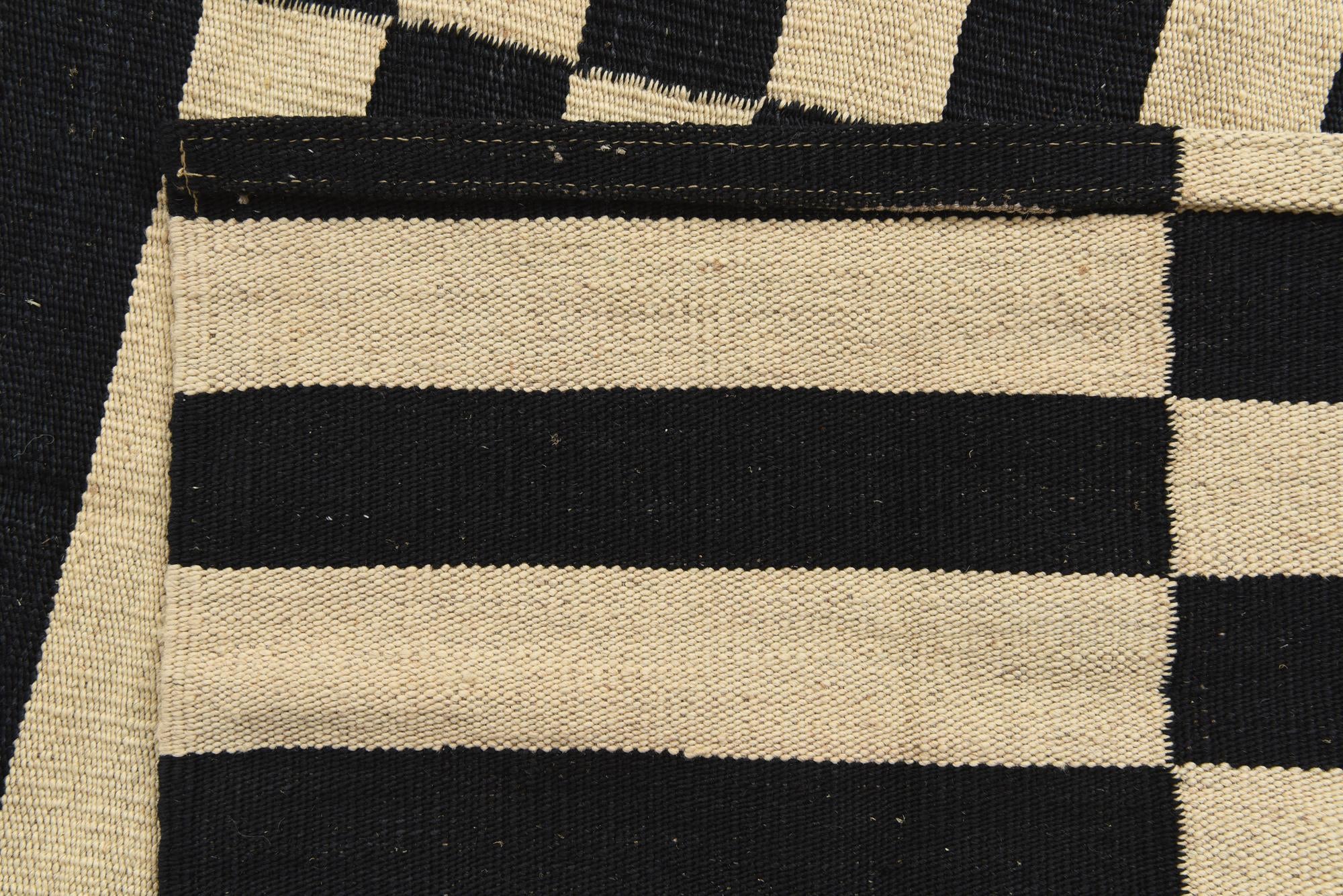 3' 5 x 4' 10 Hand Woven Kilim Modern Wool Rug