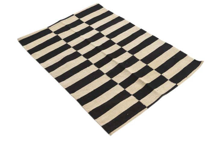 2' 8 x 3' 9 Hand Woven Kilim Modern Wool Rug