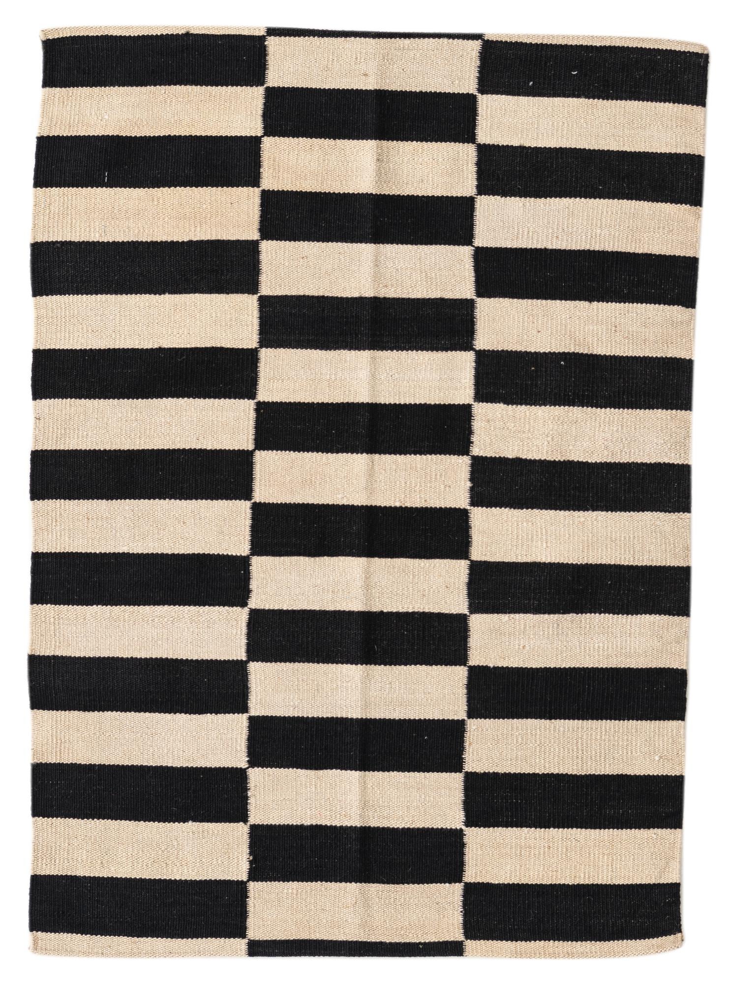2' 8 x 3' 9 Hand Woven Kilim Modern Wool Rug