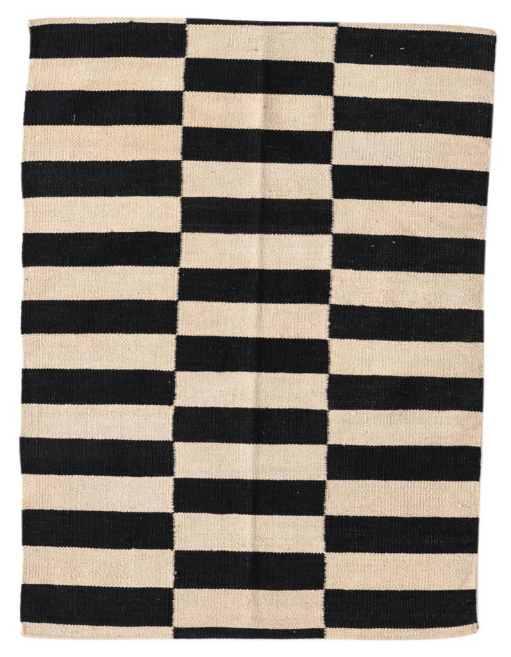 Detail image of 2' 8 x 3' 9 Hand Woven Kilim Modern Wool Rug