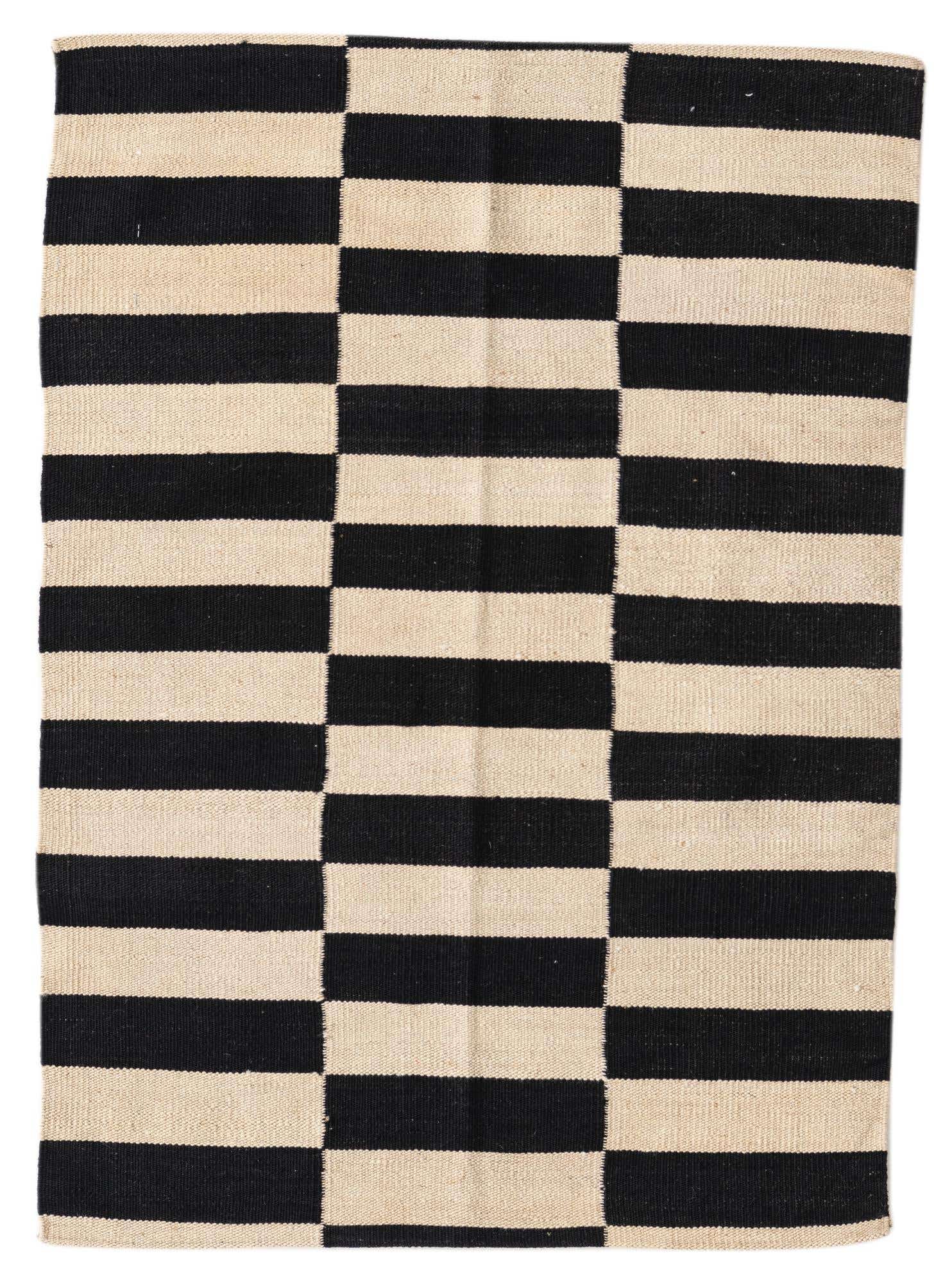 2' 8 x 3' 9 Hand Woven Kilim Modern Wool Rug