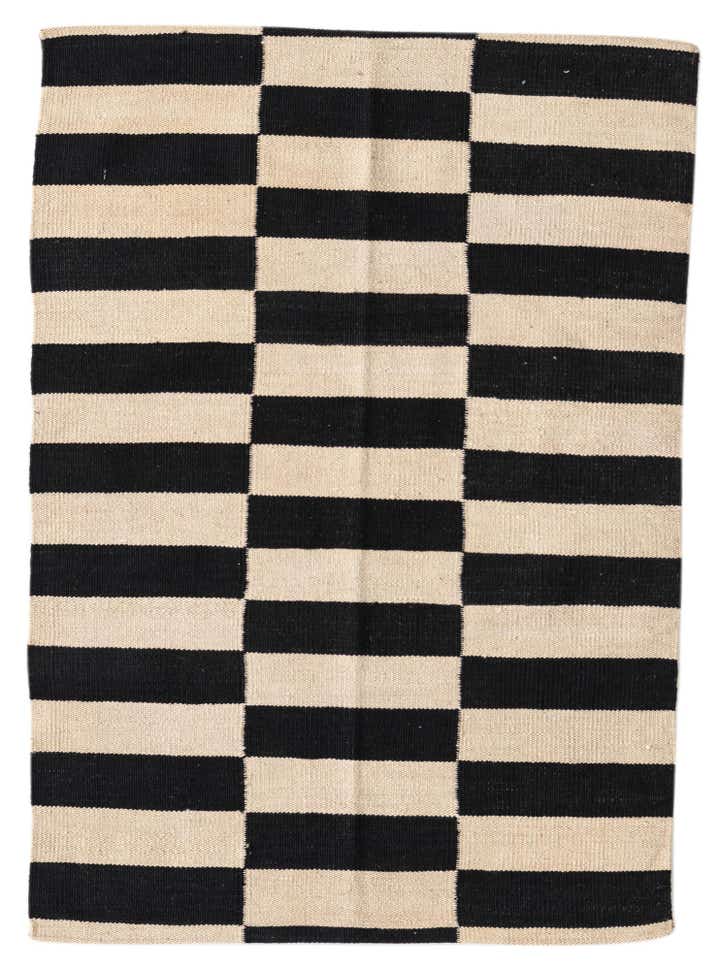 2' 8 x 3' 9 Hand Woven Kilim Modern Wool Rug
