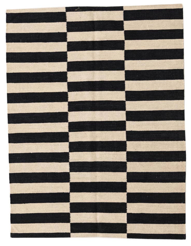 Detail image of 2' 7 x 4' 7 Hand Woven Kilim Modern Wool Rug