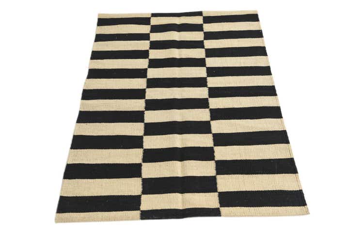 2' 7 x 3' 9 Hand Woven Kilim Modern Wool Rug