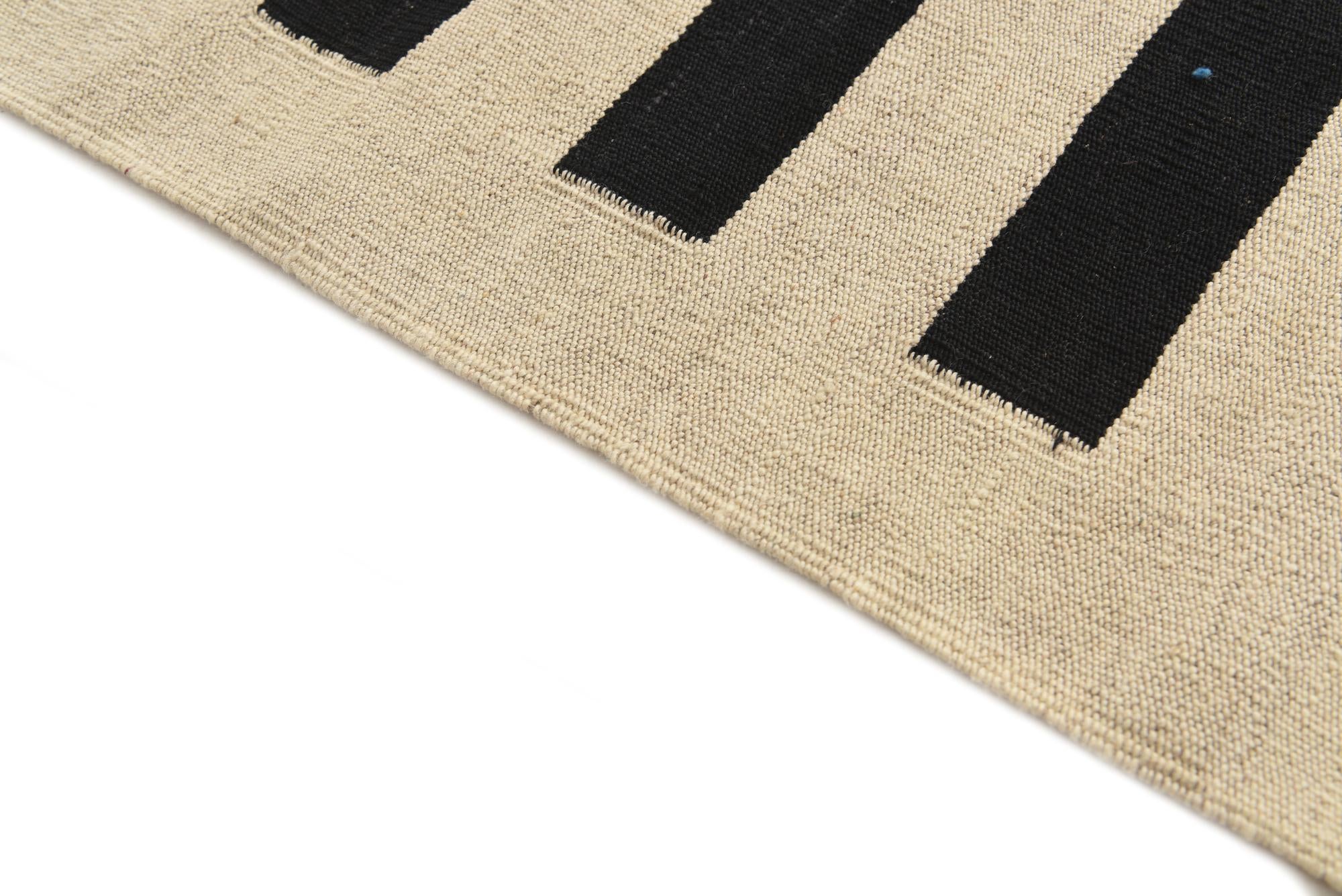 5' 7 x 7' 10 Hand Woven Kilim Modern Wool Rug