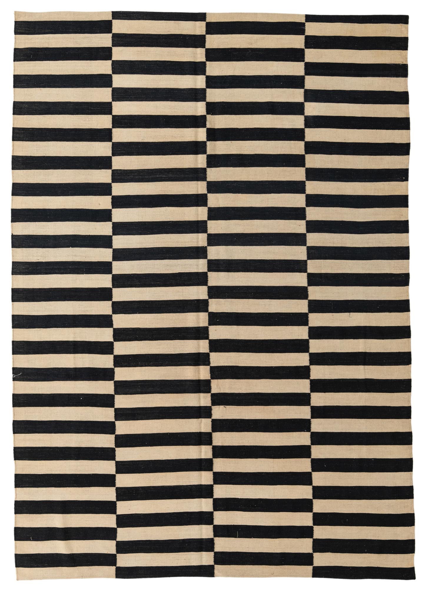 7' x 9' 10 Hand Woven Kilim Modern Wool Rug