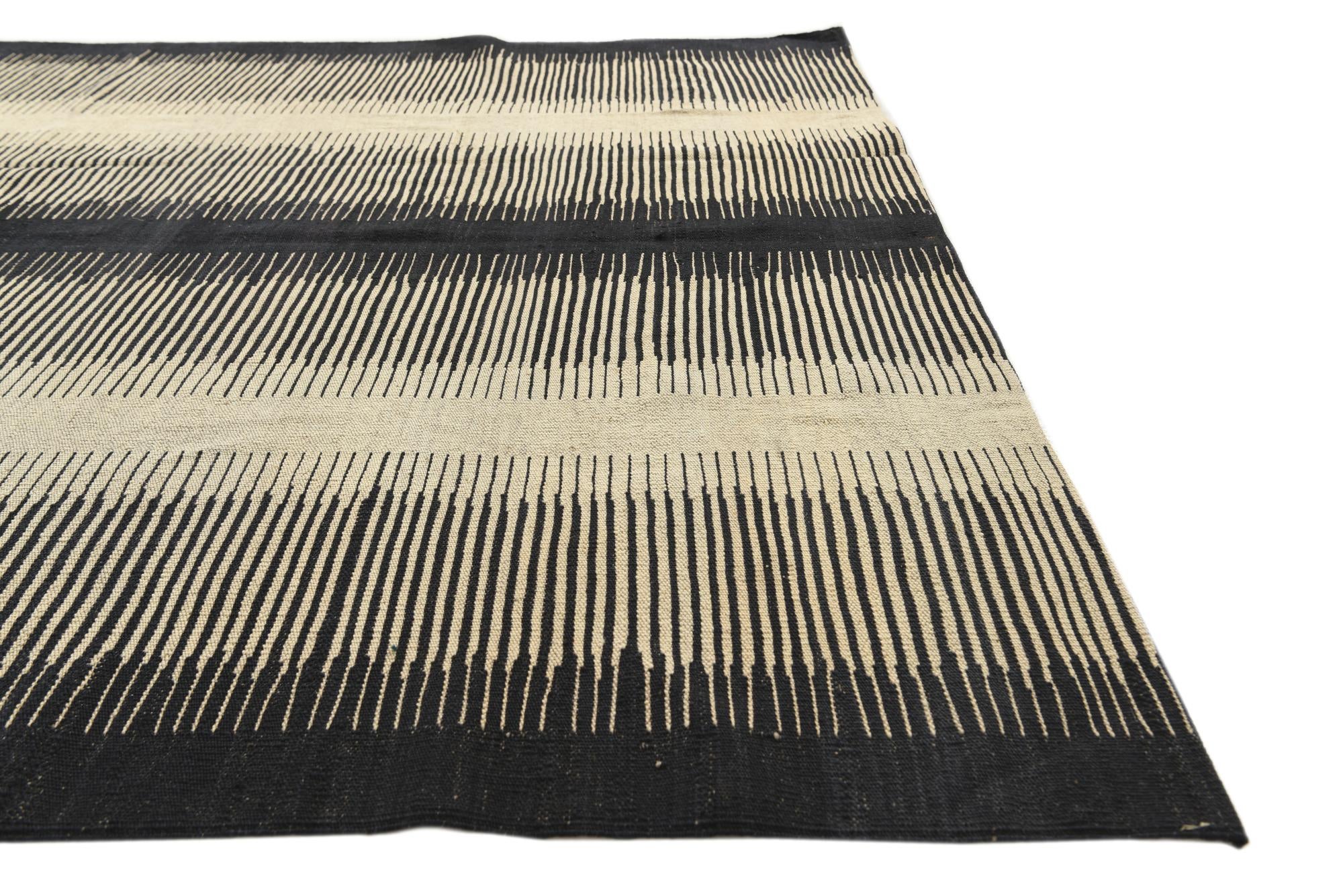 5' 9 x 7' 8 Hand Woven Kilim Modern Wool Rug