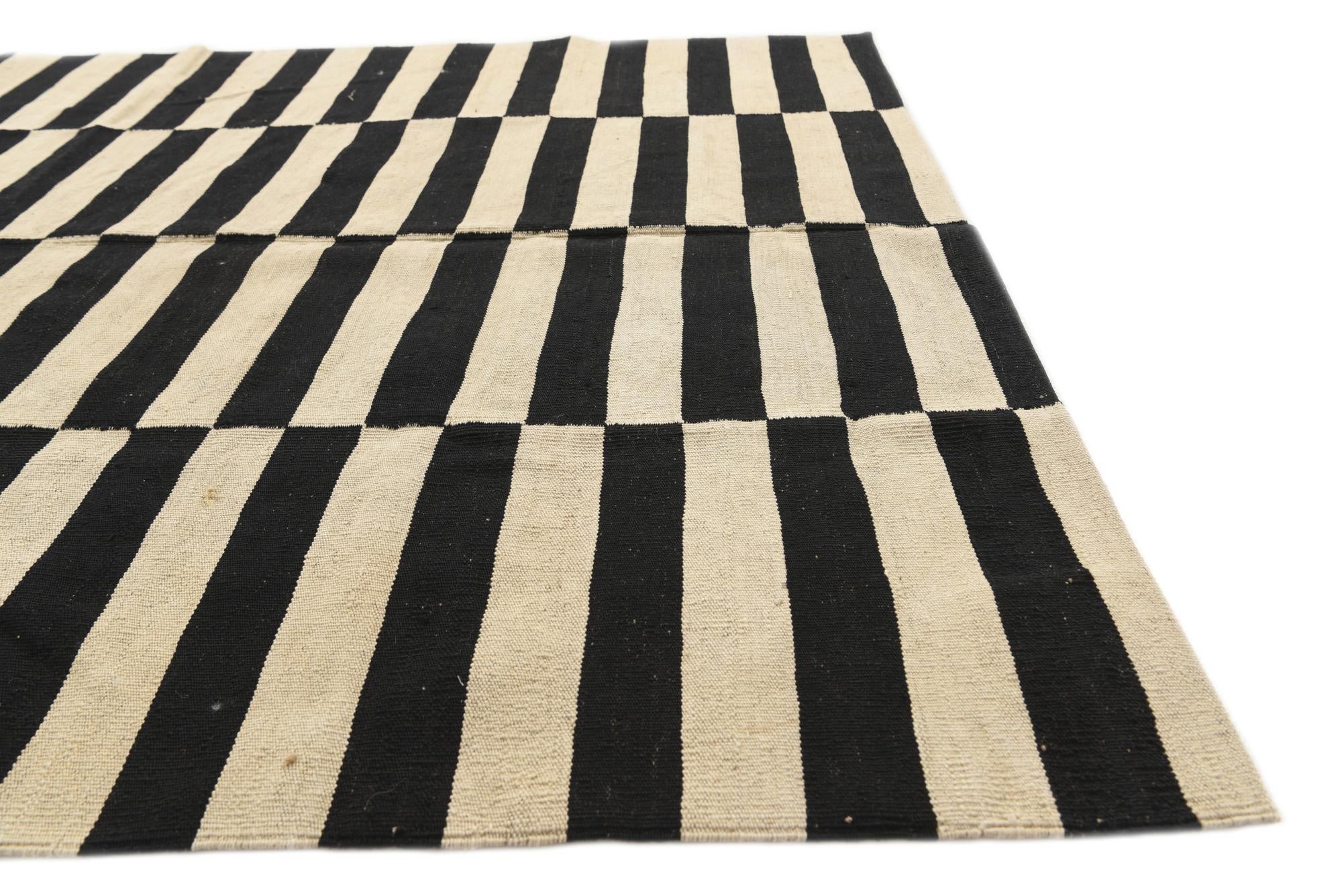 5' 4 x 7' 8 Hand Woven Kilim Modern Wool Rug
