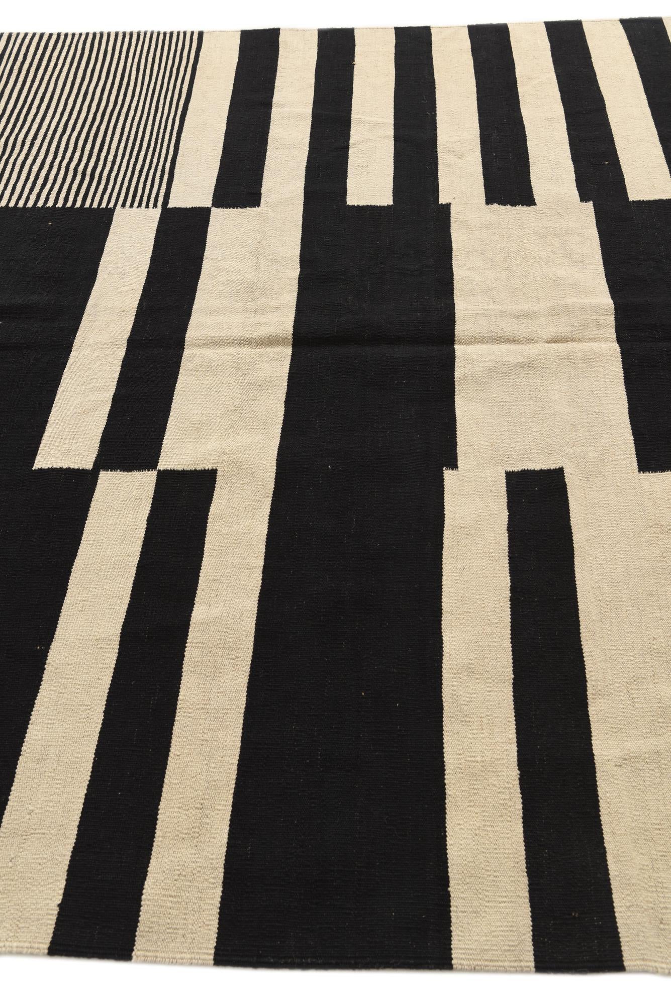 6' 10 x 9' 8 Hand Woven Kilim Modern Wool Rug
