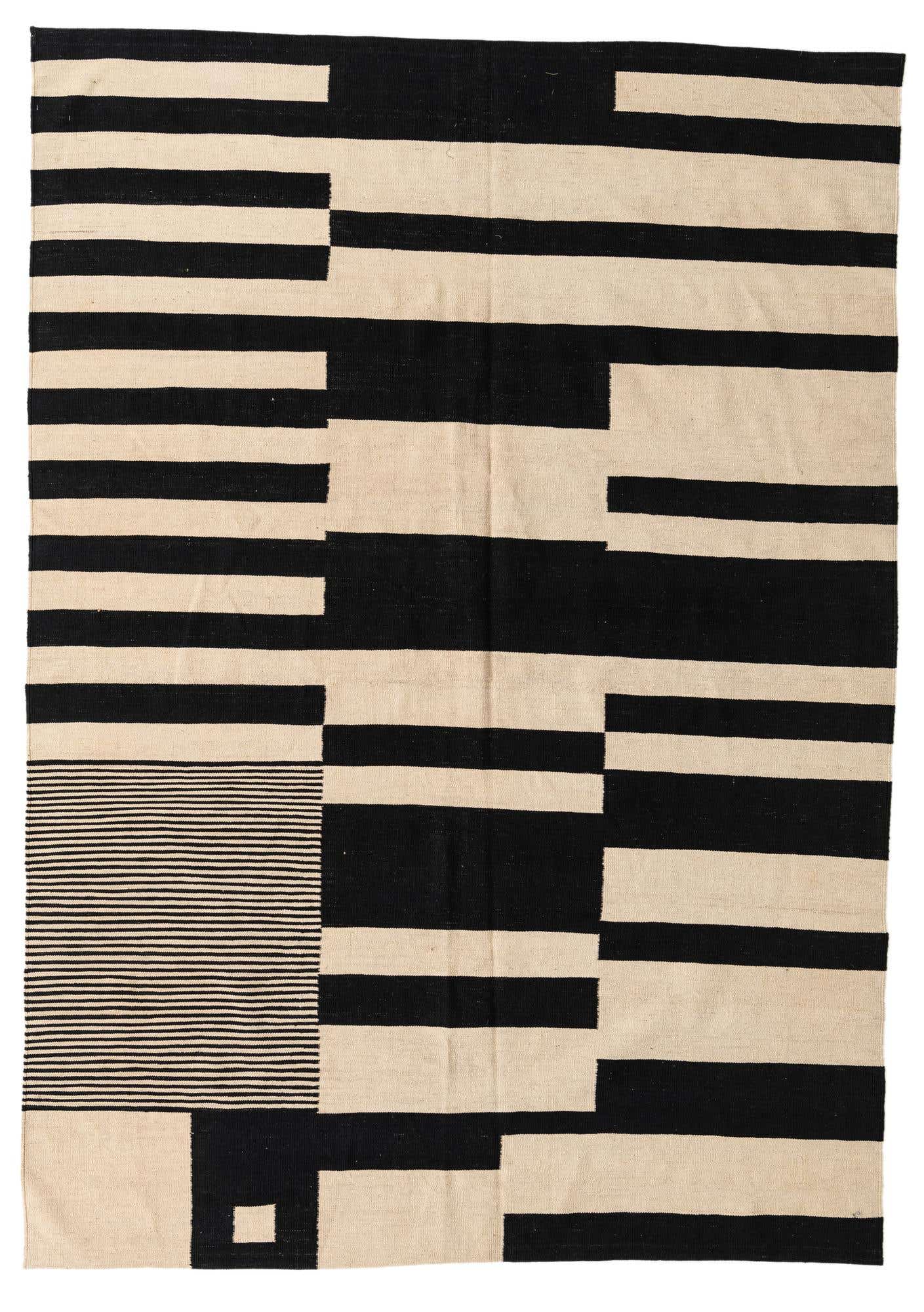6' 10 x 9' 8 Hand Woven Kilim Modern Wool Rug