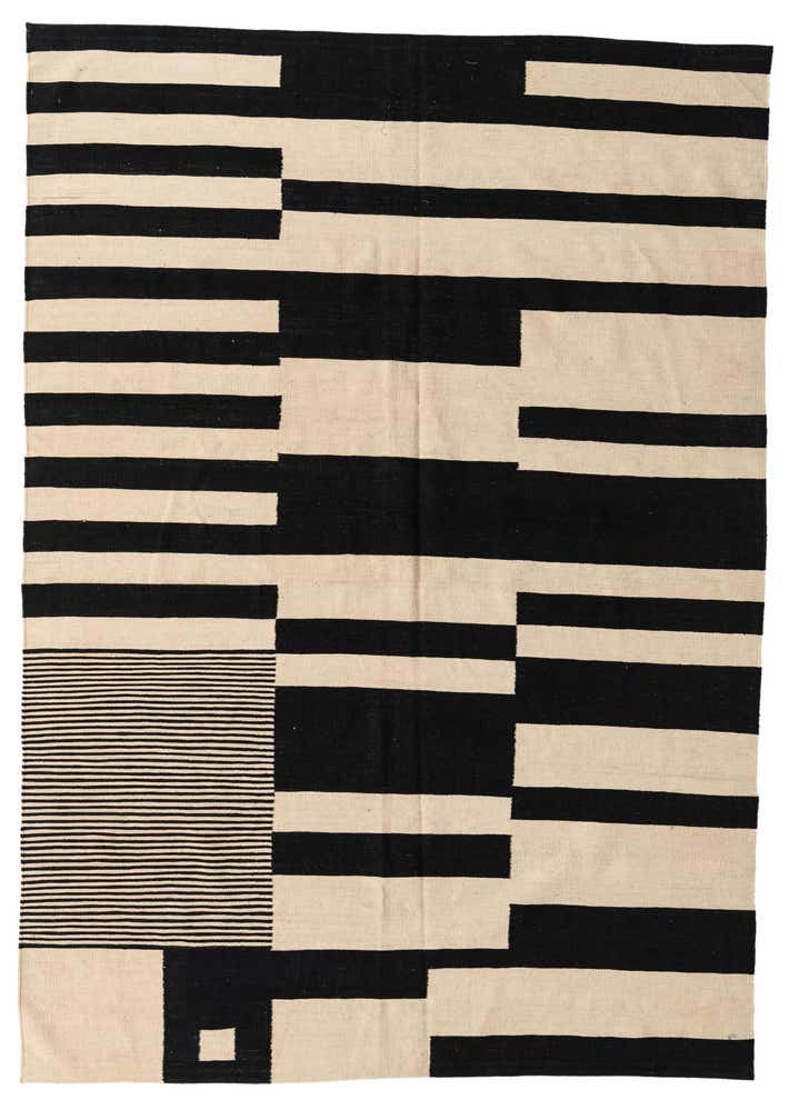 6' 10 x 9' 8 Hand Woven Kilim Modern Wool Rug
