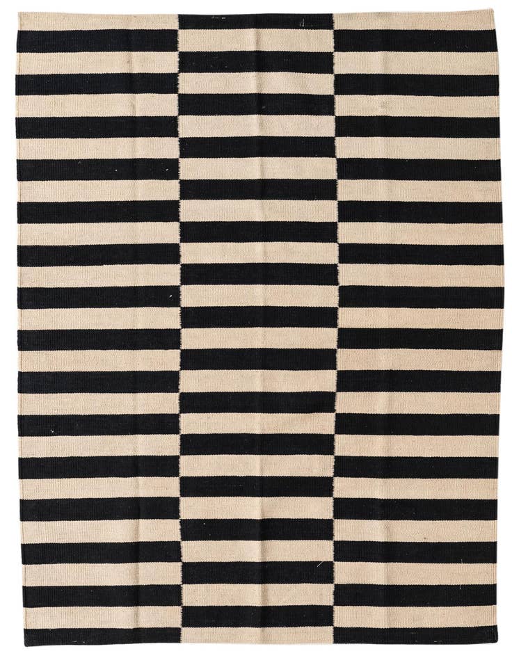 Detail image of 4' 2 x 6' Hand Woven Kilim Modern Wool Rug