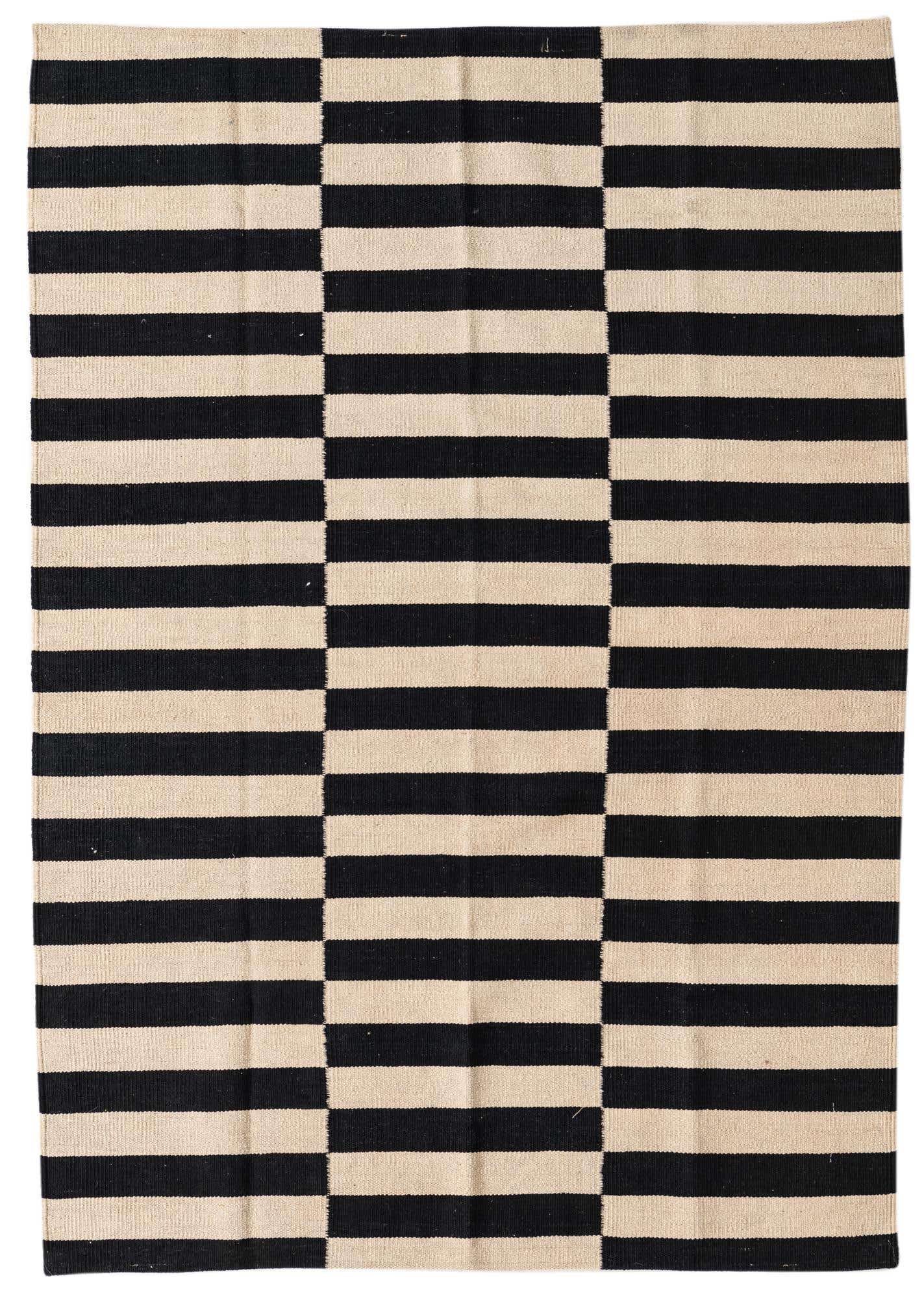 4' 2 x 6' Hand Woven Kilim Modern Wool Rug