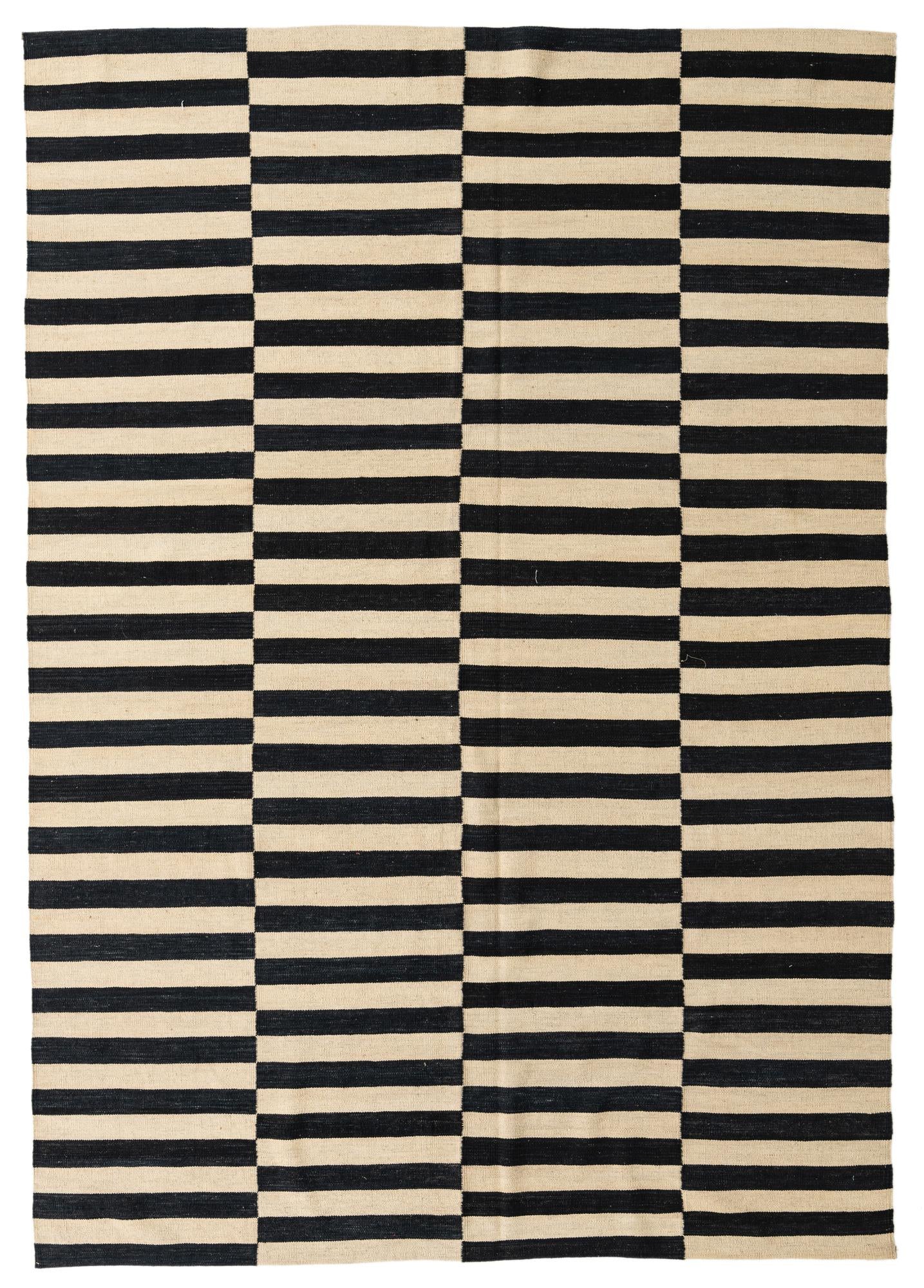 6' 10 x 9' 9 Hand Woven Kilim Modern Wool Rug