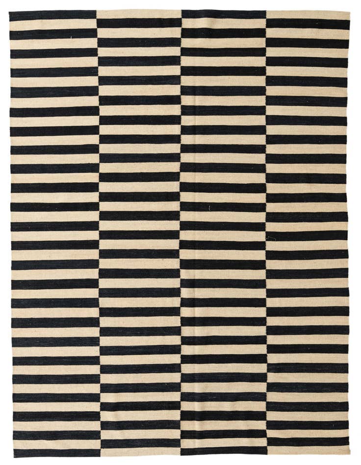 Detail image of 6' 10 x 9' 9 Hand Woven Kilim Modern Wool Rug