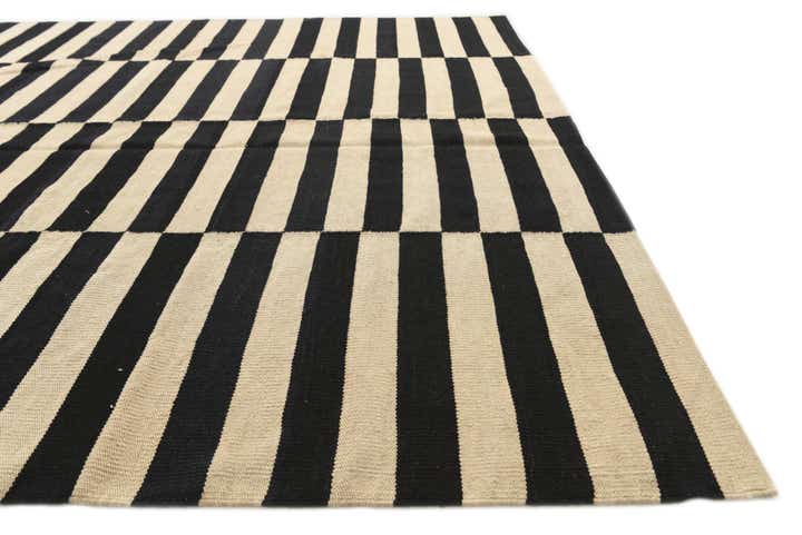 6' 6 x 9' 7 Hand Woven Kilim Modern Wool Rug