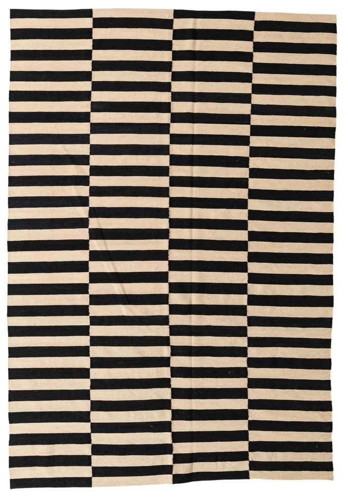 6' 6 x 9' 7 Hand Woven Kilim Modern Wool Rug