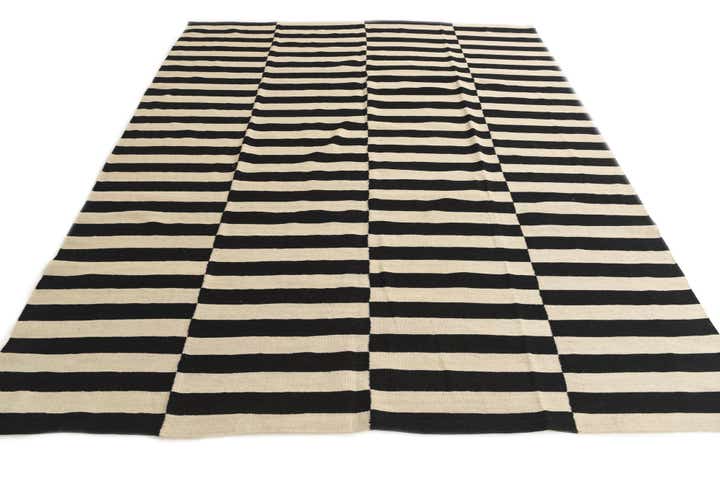 8' 1 x 9' 7 Hand Woven Kilim Modern Wool Rug