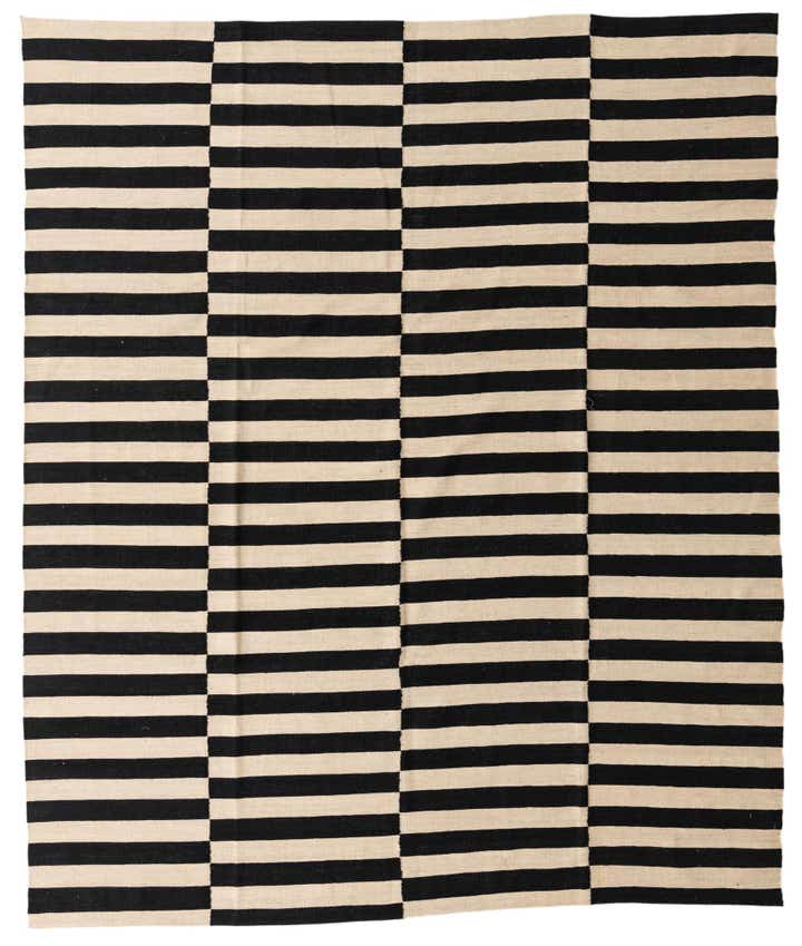 8' 1 x 9' 7 Hand Woven Kilim Modern Wool Rug