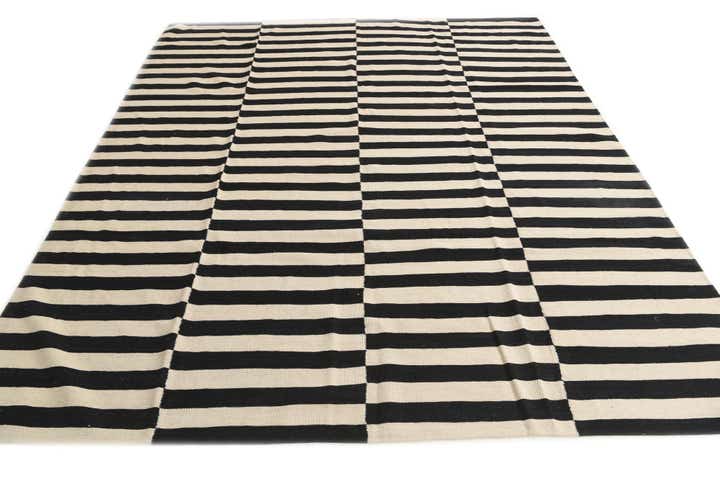 8' 4 x 9' 10 Hand Woven Kilim Modern Wool Rug