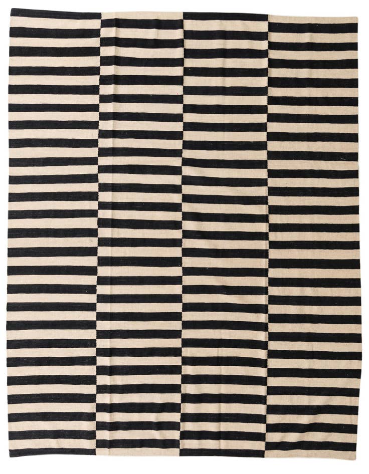 Detail image of 8' 5 x 9' 9 Hand Woven Kilim Modern Wool Rug