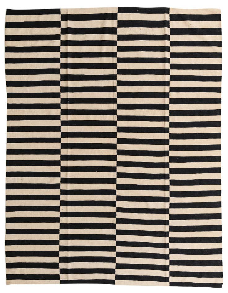Detail image of 8' 2 x 9' 9 Hand Woven Kilim Modern Wool Rug