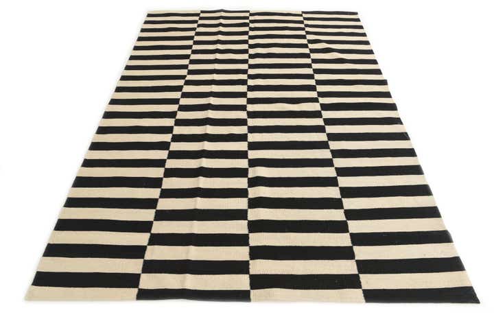 5' 8 x 8' Hand Woven Kilim Modern Wool Rug