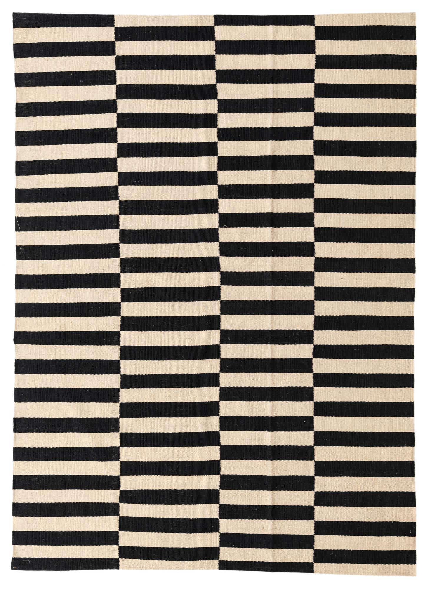 5' 8 x 8' Hand Woven Kilim Modern Wool Rug