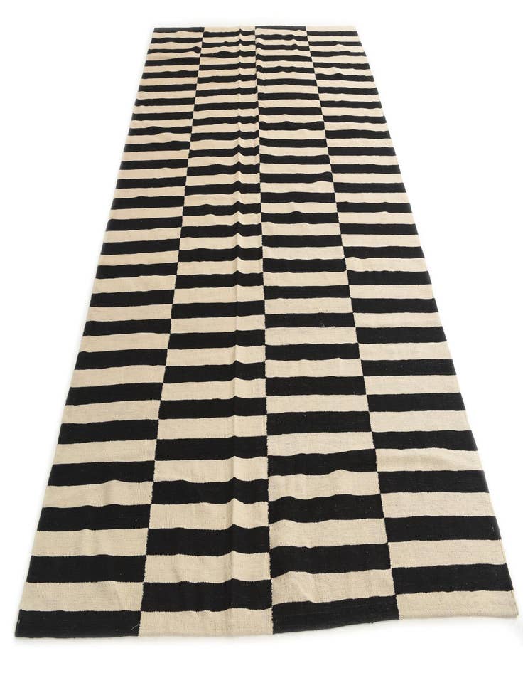 Detail image of 6' 5 x 9' 9 Hand Woven Kilim Modern Wool Rug