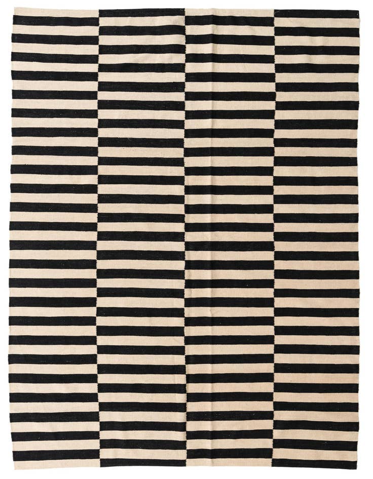 Detail image of 6' 5 x 9' 9 Hand Woven Kilim Modern Wool Rug