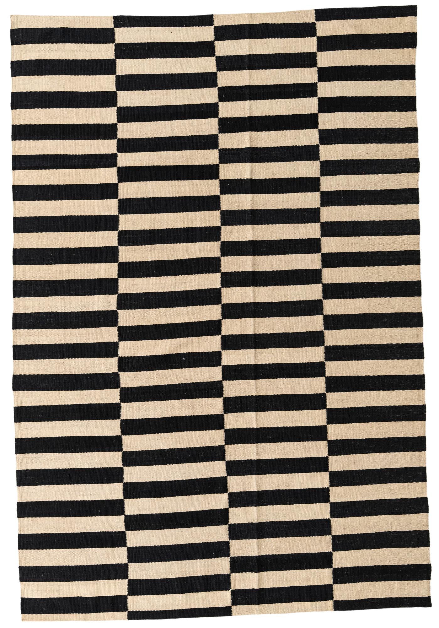 5' 6 x 8' 7 Hand Woven Kilim Modern Wool Rug
