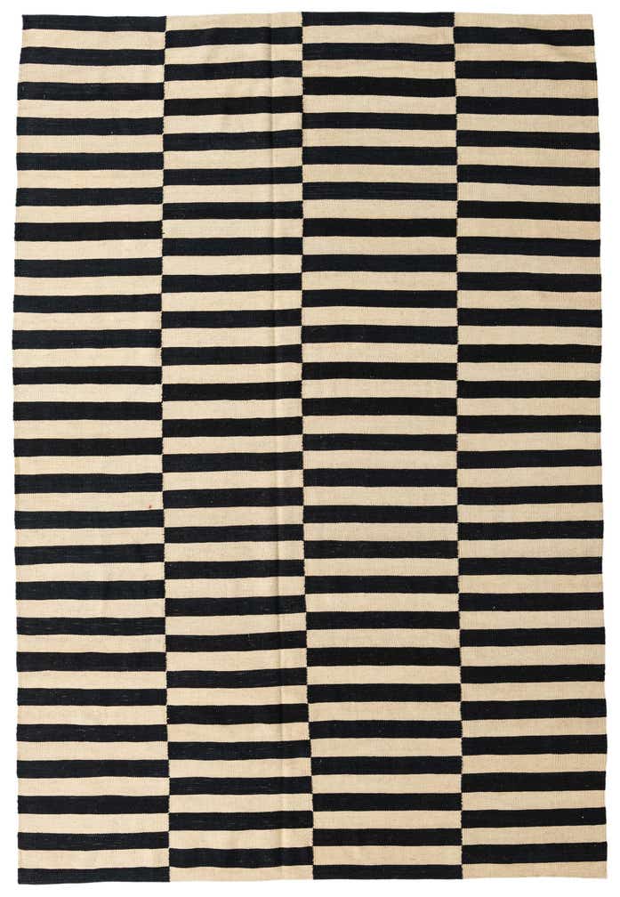 6' 7 x 9' 9 Hand Woven Kilim Modern Wool Rug