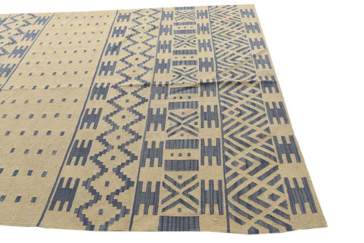 6' 8 x 9' 9 Hand Woven Kilim Modern Wool Rug