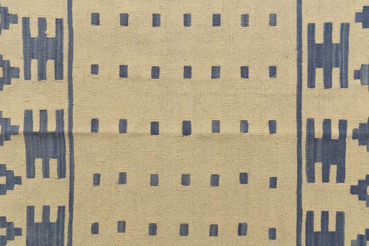 6' 8 x 9' 9 Hand Woven Kilim Modern Wool Rug