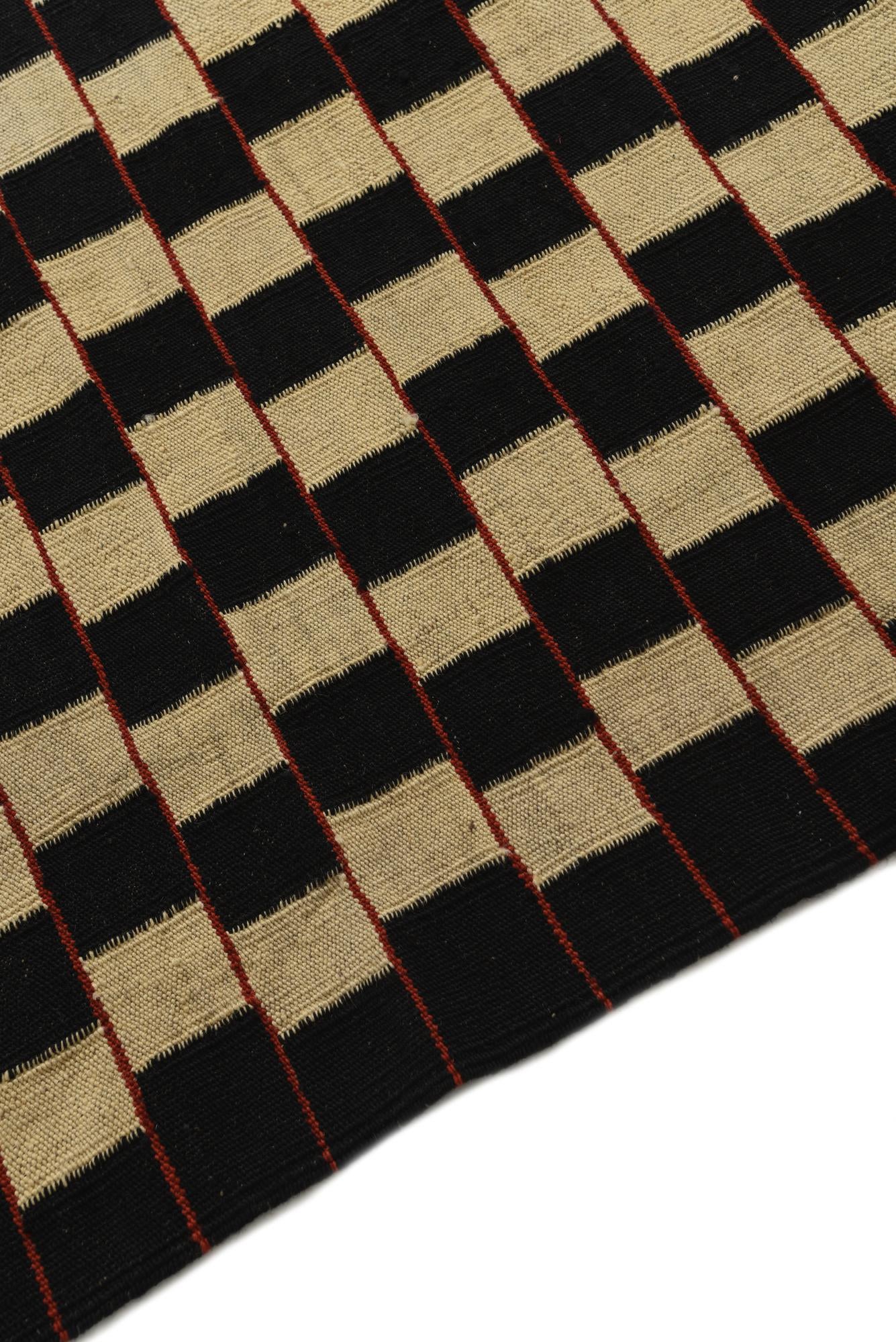 5' 2 x 6' Hand Woven Kilim Modern Wool Rug