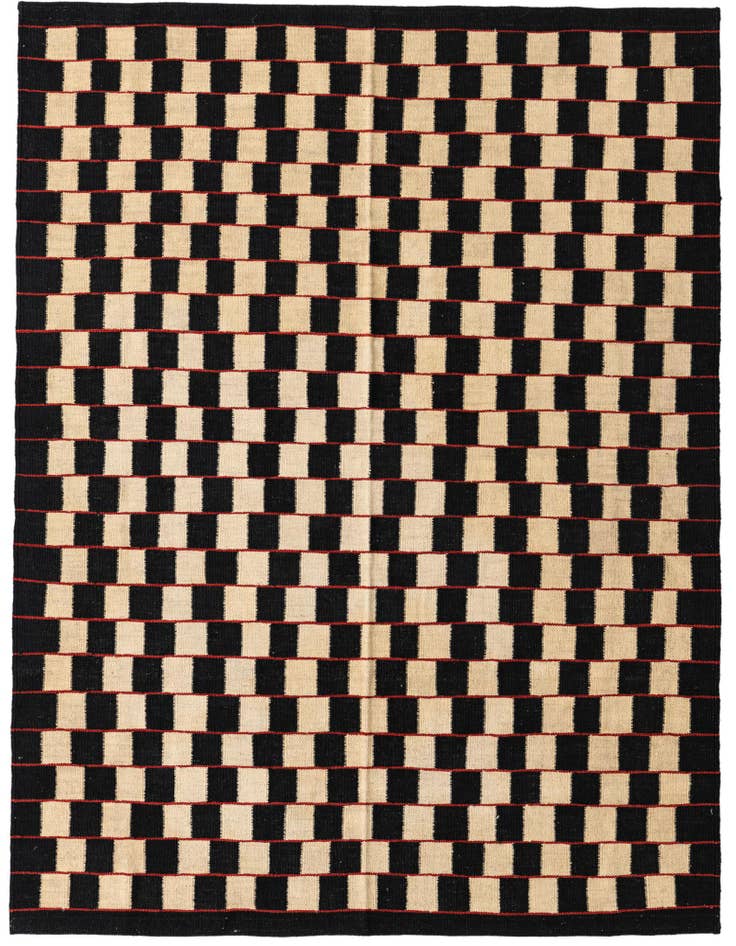 Detail image of 5' 2 x 6' Hand Woven Kilim Modern Wool Rug