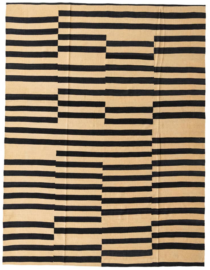 Detail image of 8' x 9' 5 Hand Woven Kilim Modern Wool Rug