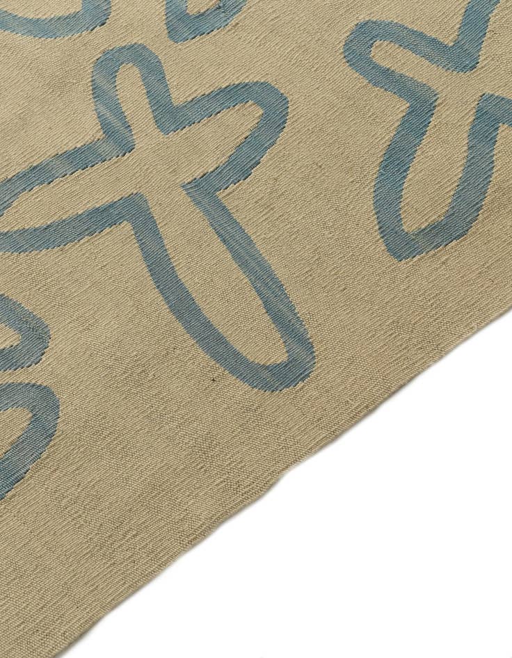 Detail image of 6' 9 x 7' 10  Hand Woven Kilim Modern Wool Rug