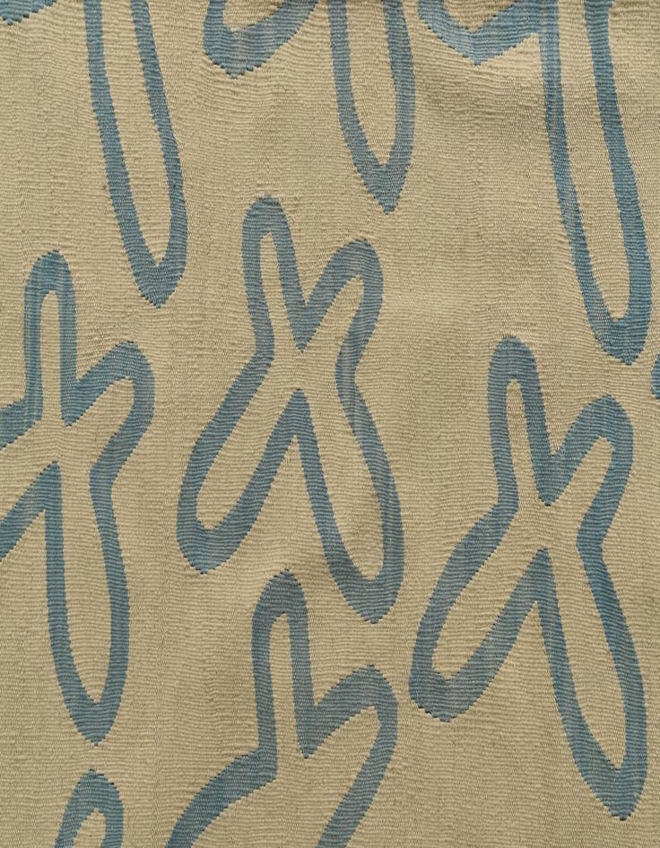 Detail image of 6' 9 x 7' 10  Hand Woven Kilim Modern Wool Rug