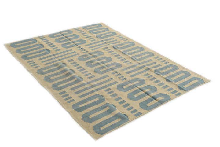 5' 3 x 6' 5 Hand Woven Kilim Modern Wool Rug