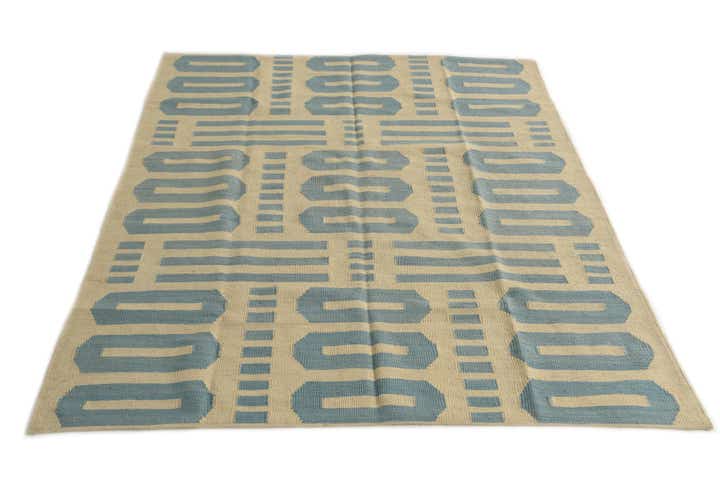 5' 3 x 6' 5 Hand Woven Kilim Modern Wool Rug