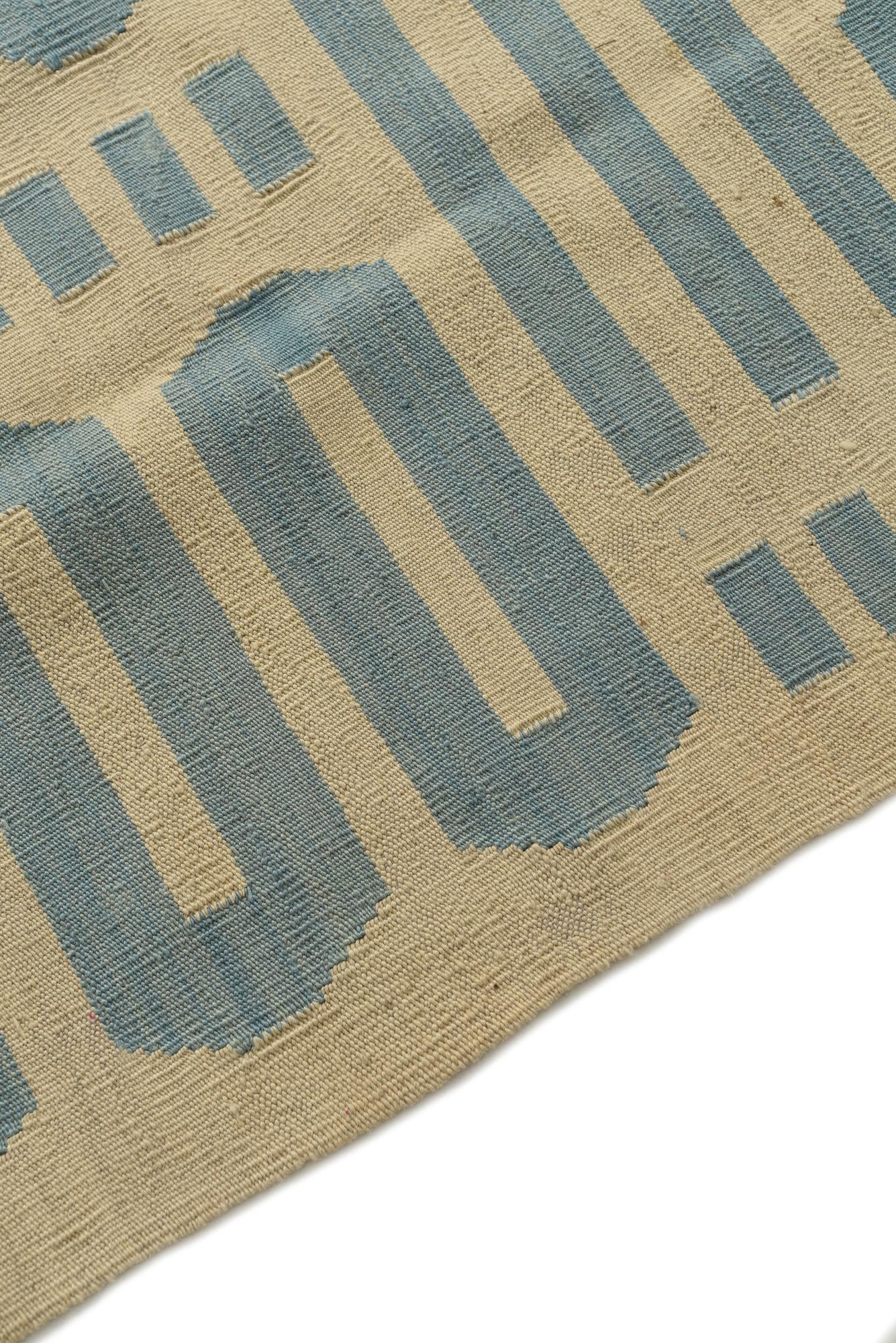 5' 3 x 6' 5 Hand Woven Kilim Modern Wool Rug