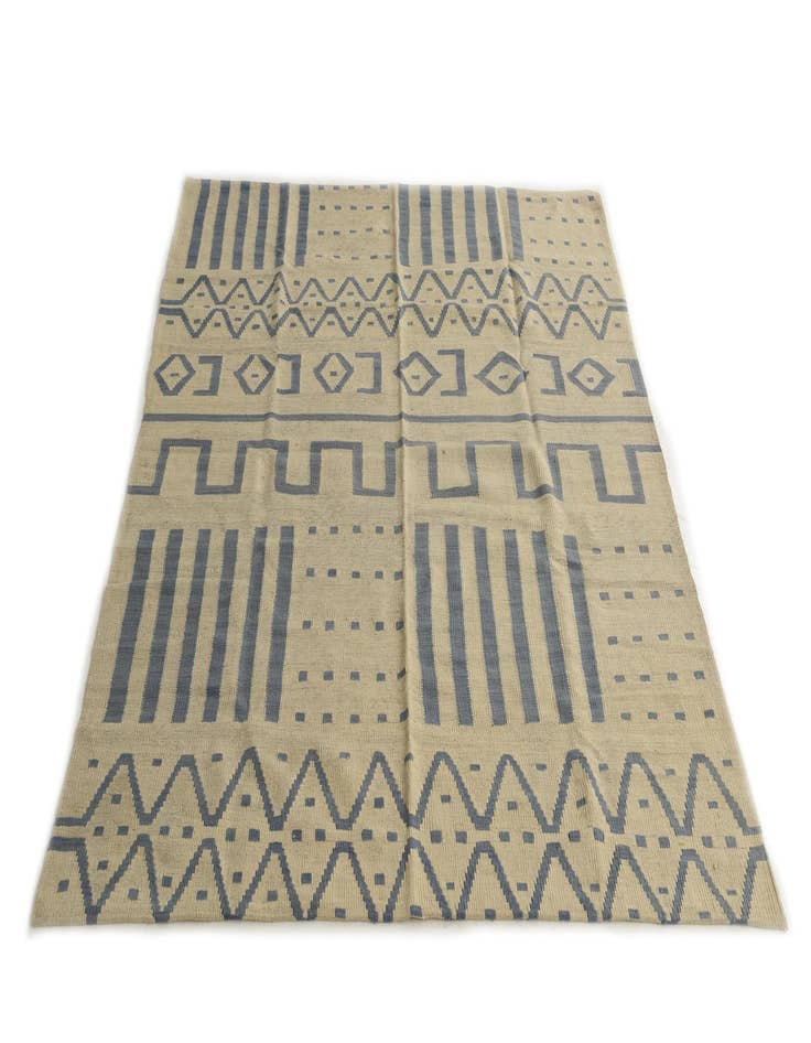 Detail image of 5' x 6' 7  Hand Woven Kilim Modern Wool Rug