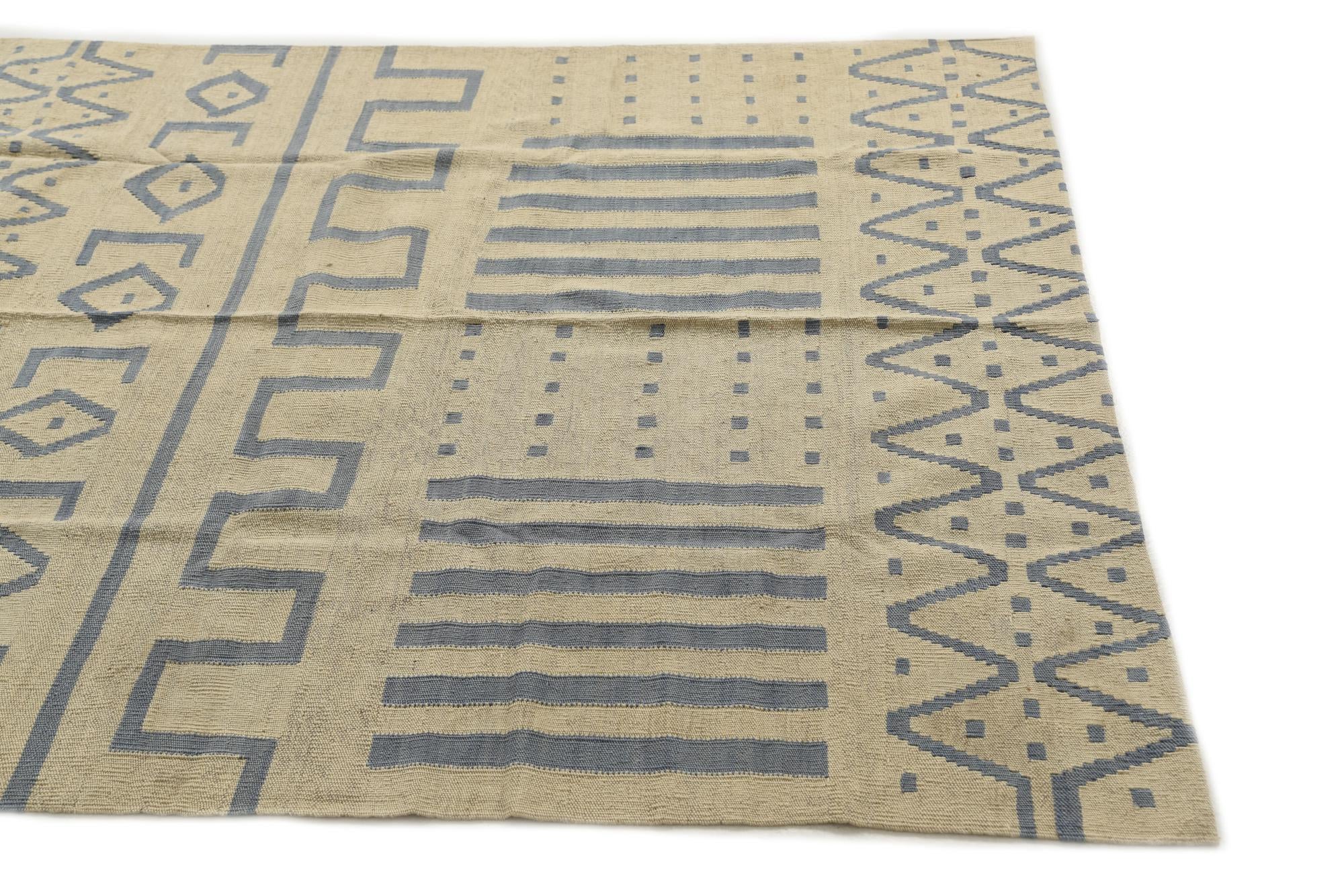 5' x 6' 7 Hand Woven Kilim Modern Wool Rug