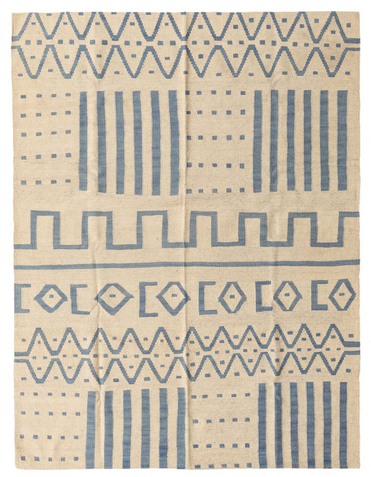 Detail image of 5' x 6' 7 Hand Woven Kilim Modern Wool Rug