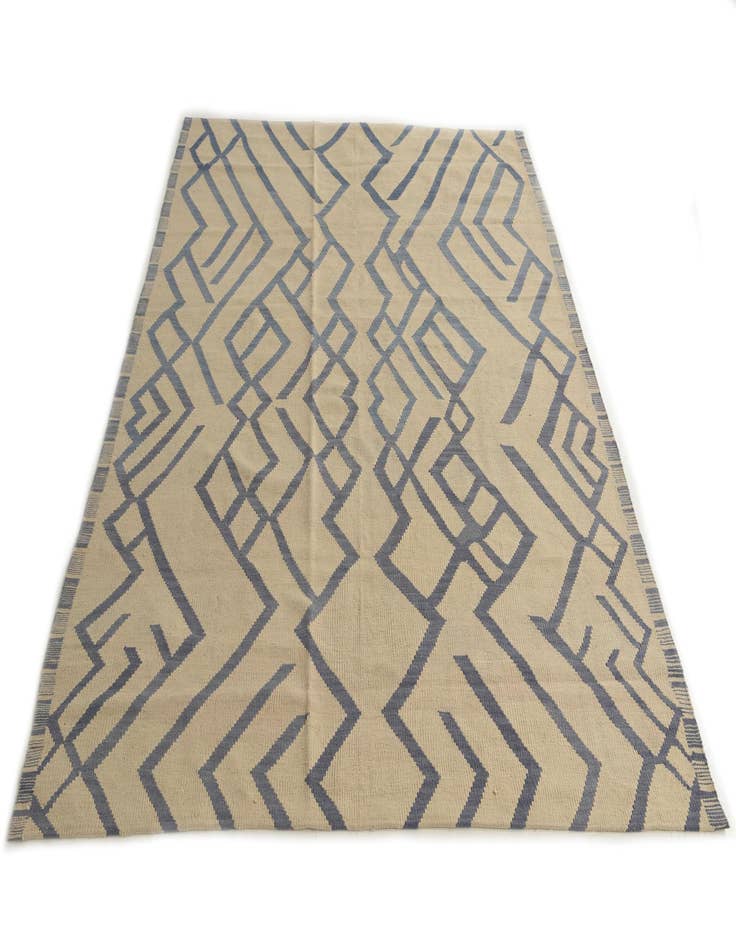 Detail image of 6' x 8'  Hand Woven Kilim Modern Wool Rug