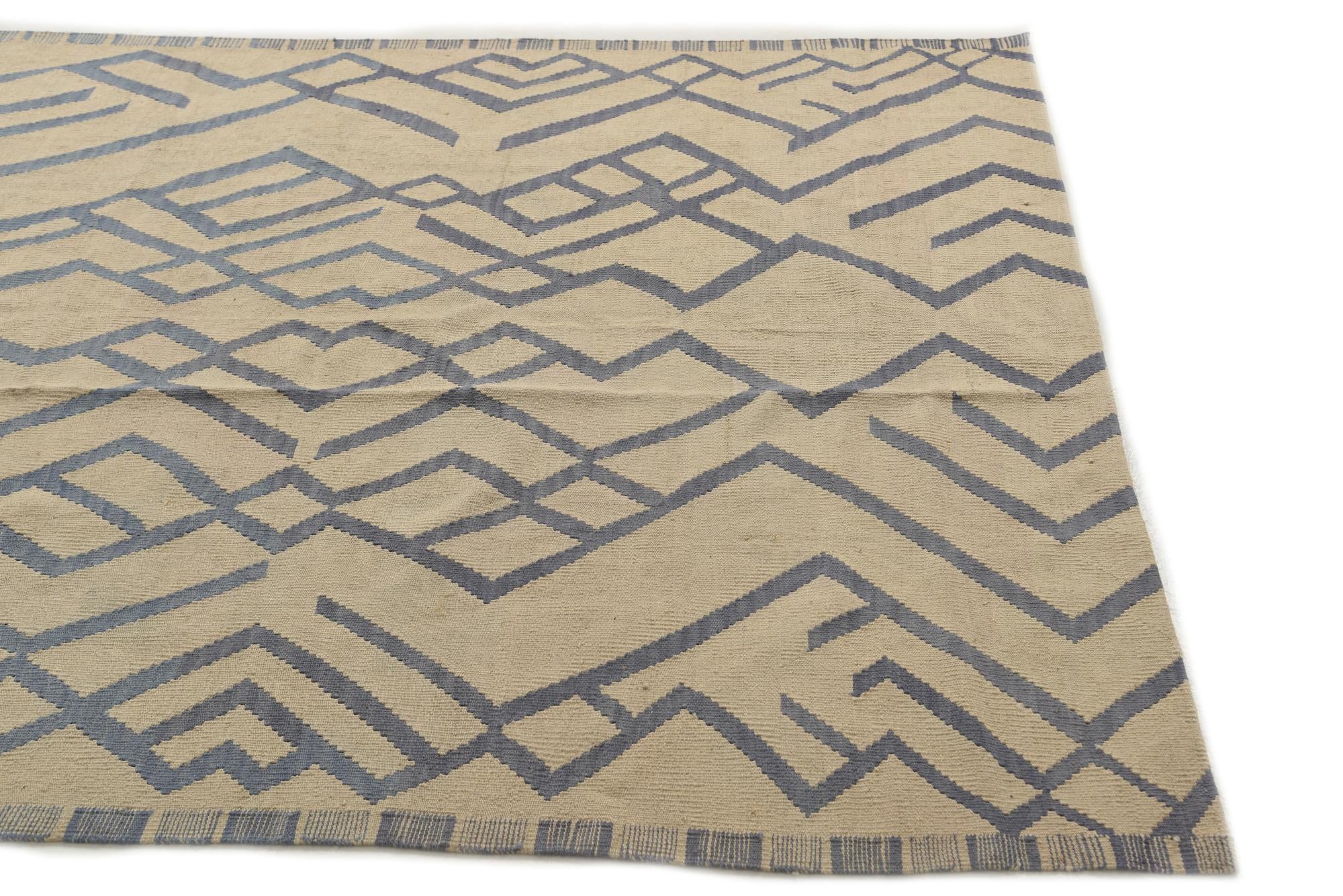6' x 8' Hand Woven Kilim Modern Wool Rug